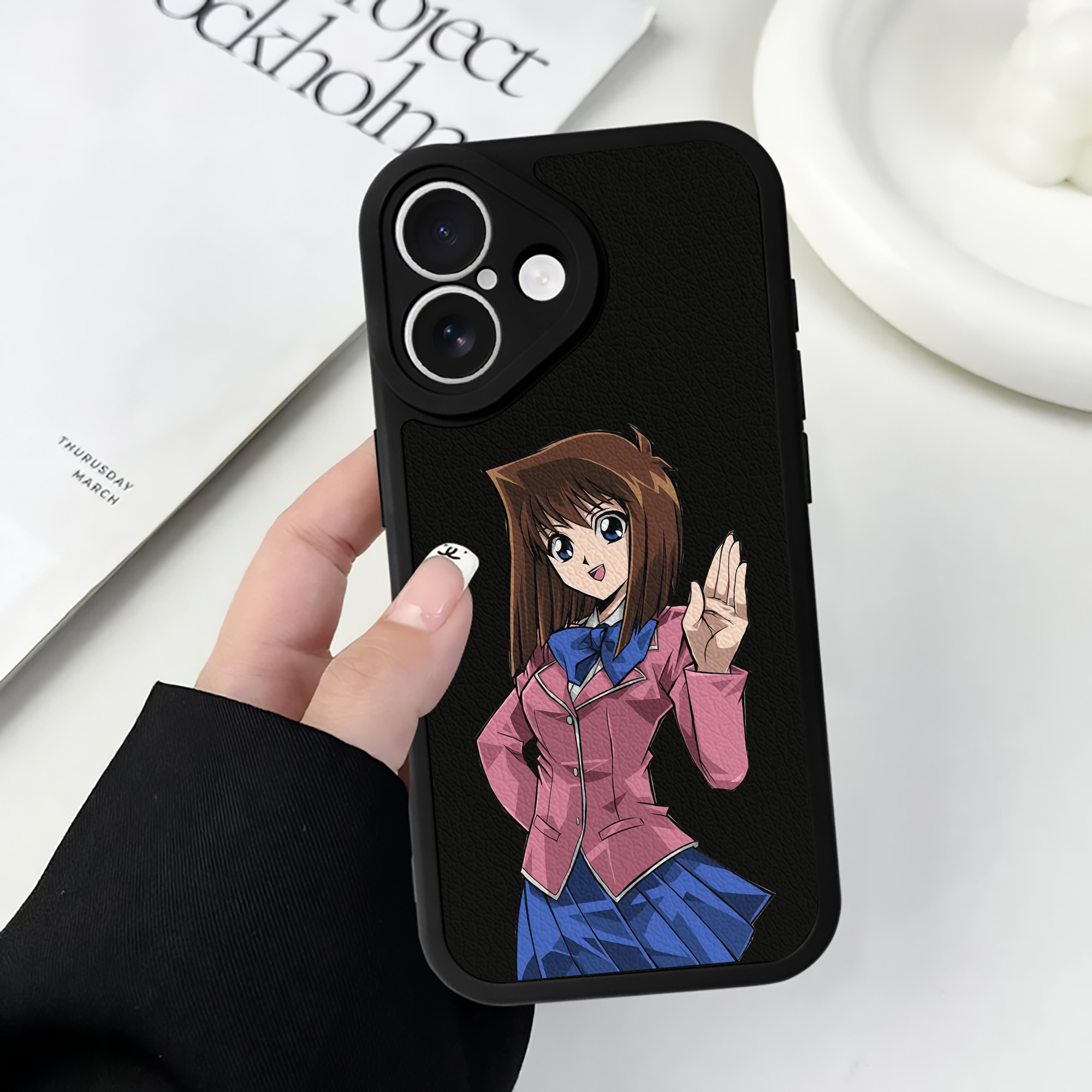 遊☆戯☆王 Yu-Gi-Oh! 【iPhone 16シリーズ対応】シリコンスマホケース（レザー調） 材質：シリコン